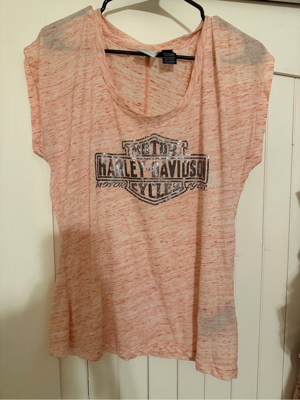 Harley-Davidson Women's Heather Peach Logo Tee